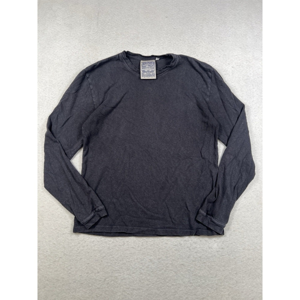 Jungmaven Baja Hemp Organic Cotton Crewneck Long Sleeve Shirt Washed Black XS
